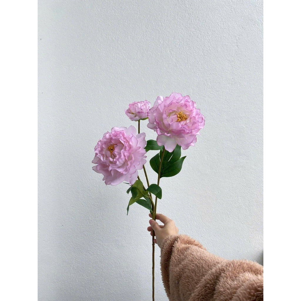 Lifelike Double Peony Silk Flower Stem | EternalBloom