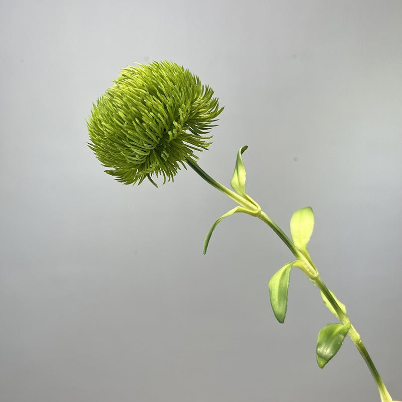 Japanese Green Ball Carnation Silk Flower Stem