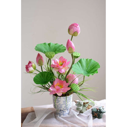 Lifelike Silk Lotus Flowers & Real-Touch Faux Lotus Pods |EternalBloom