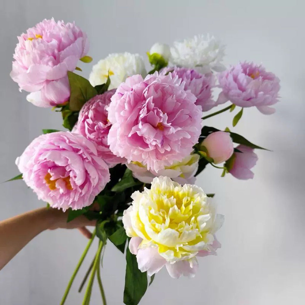 Lifelike Double Peony Silk Flower Stem | EternalBloom