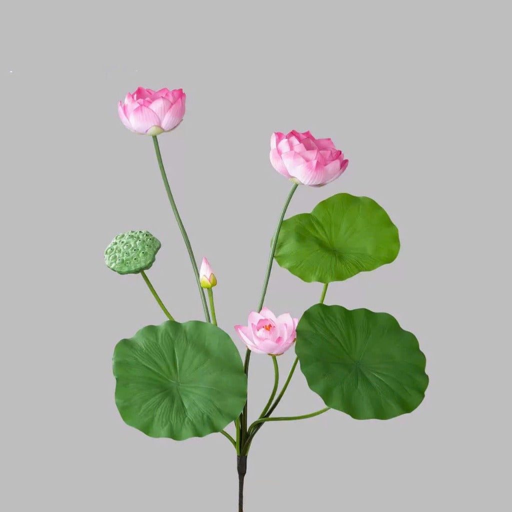 Lifelike Silk Lotus Flowers & Real-Touch Faux Lotus Pods |EternalBloom