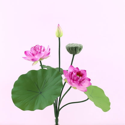 Lifelike Silk Lotus Flowers & Real-Touch Faux Lotus Pods |EternalBloom