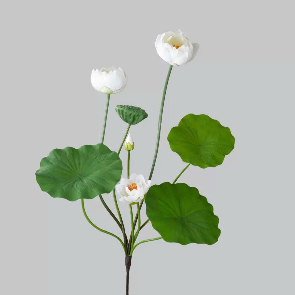 Lifelike Silk Lotus Flowers & Real-Touch Faux Lotus Pods |EternalBloom