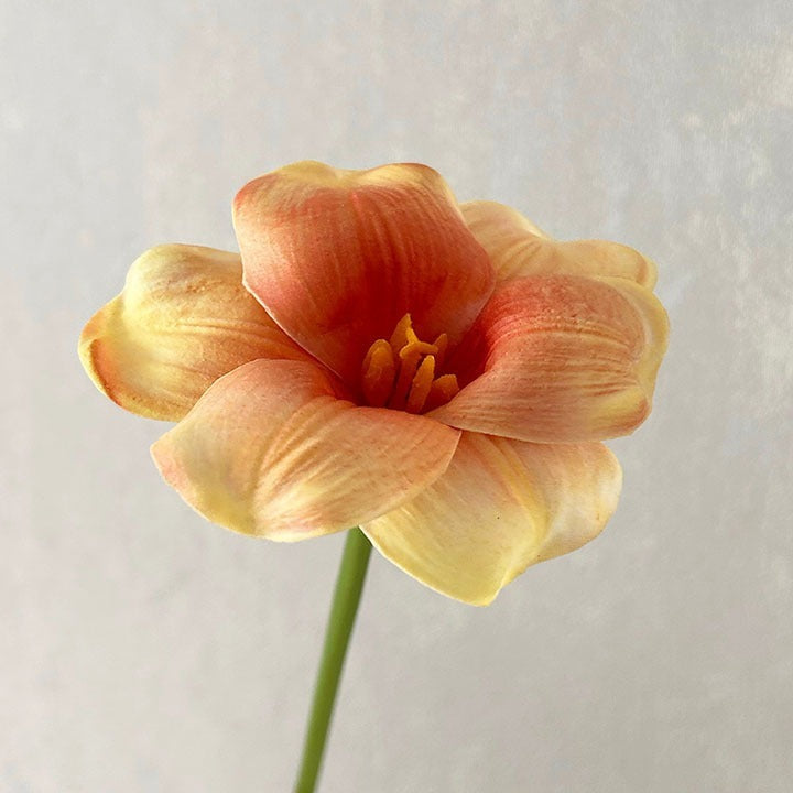 Real-Touch Open Bloom PU Tulip Stem