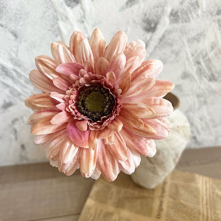 Large Vintage Gerbera Daisy Silk Flower Stem