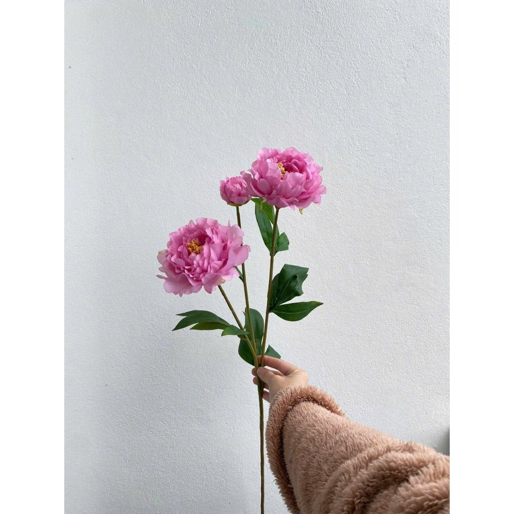 Lifelike Double Peony Silk Flower Stem | EternalBloom