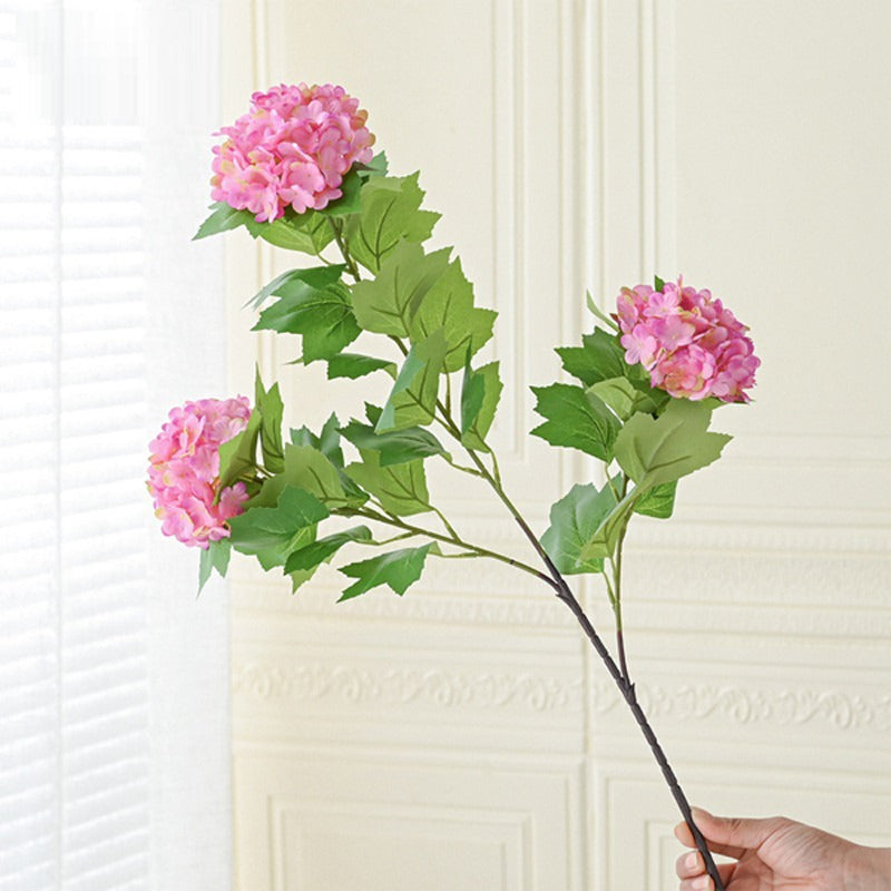 Real-Touch 3-Head Silk Hydrangea Flower Spray
