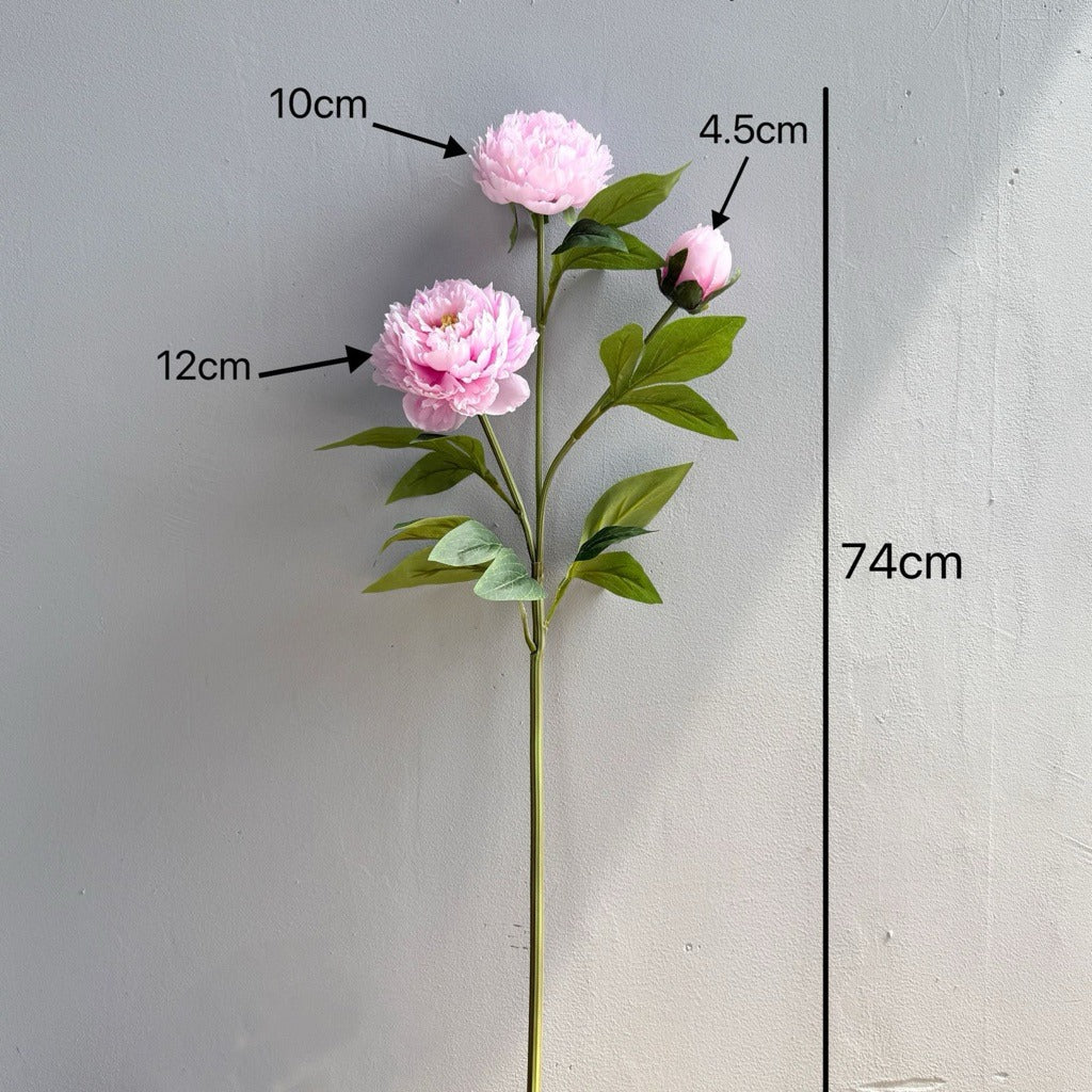 Lifelike Double Peony Silk Flower Stem | EternalBloom