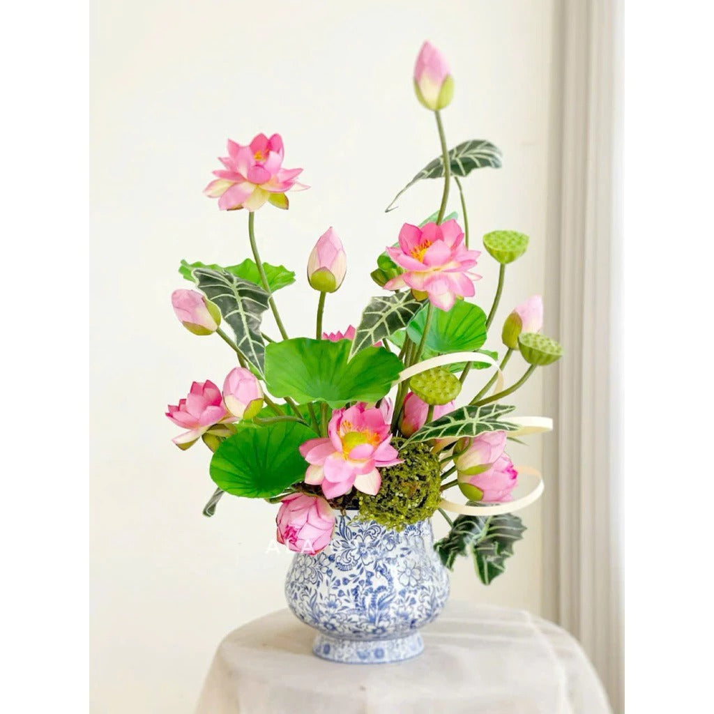 Lifelike Silk Lotus Flowers & Real-Touch Faux Lotus Pods |EternalBloom