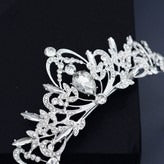 Royal Silver Crystal Rhinestone Bridal Tiara Crown