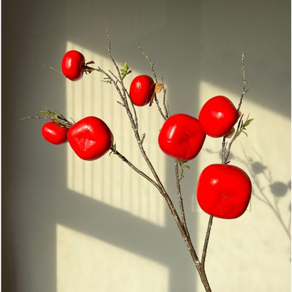 Lifelike Artificial Persimmon Branch  | EternalBloom