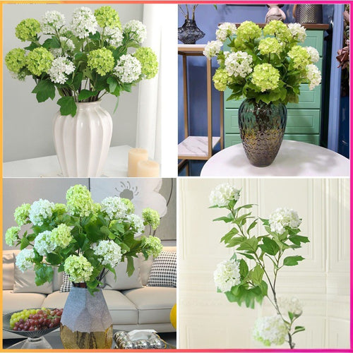 Real-Touch 3-Head Silk Hydrangea Flower Spray
