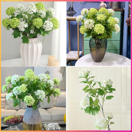 Real-Touch 3-Head Silk Hydrangea Flower Spray