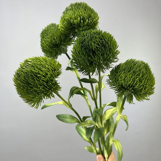 Japanese Green Ball Carnation Silk Flower Stem