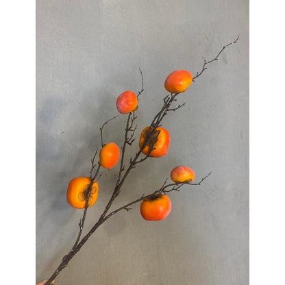 Lifelike Artificial Persimmon Branch  | EternalBloom