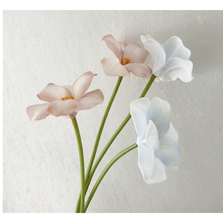 Real-Touch Open Bloom PU Tulip Stem