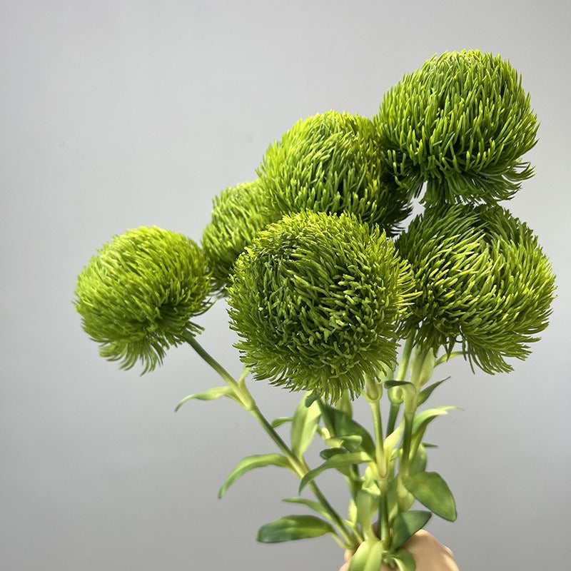 Japanese Green Ball Carnation Silk Flower Stem