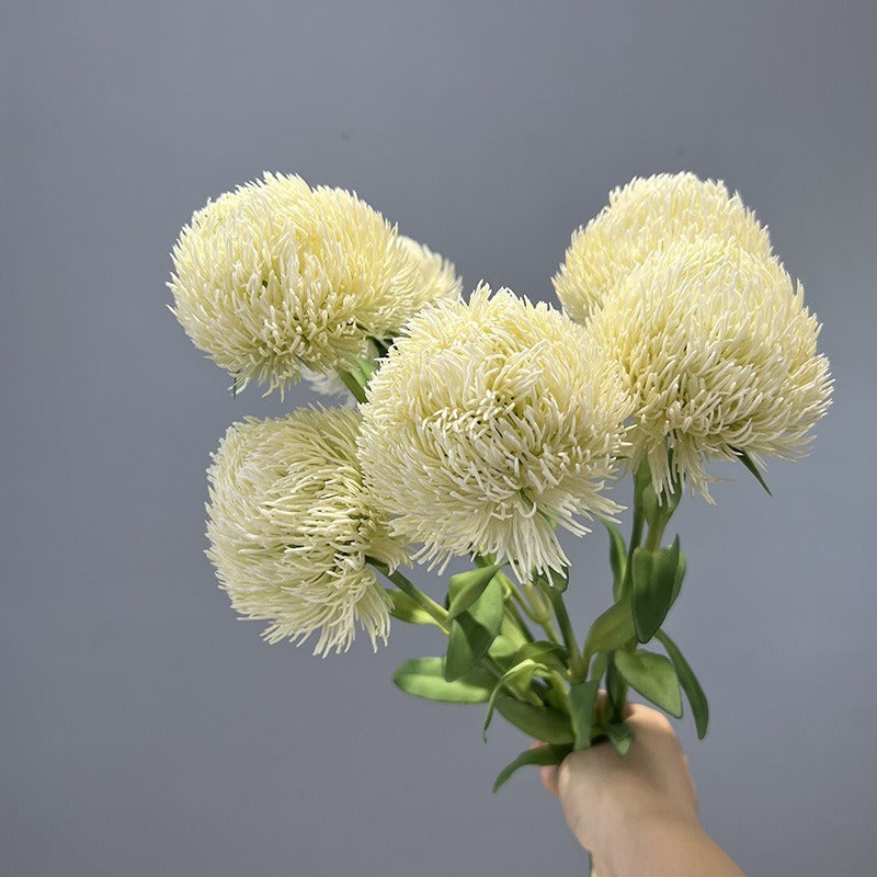 Japanese Green Ball Carnation Silk Flower Stem