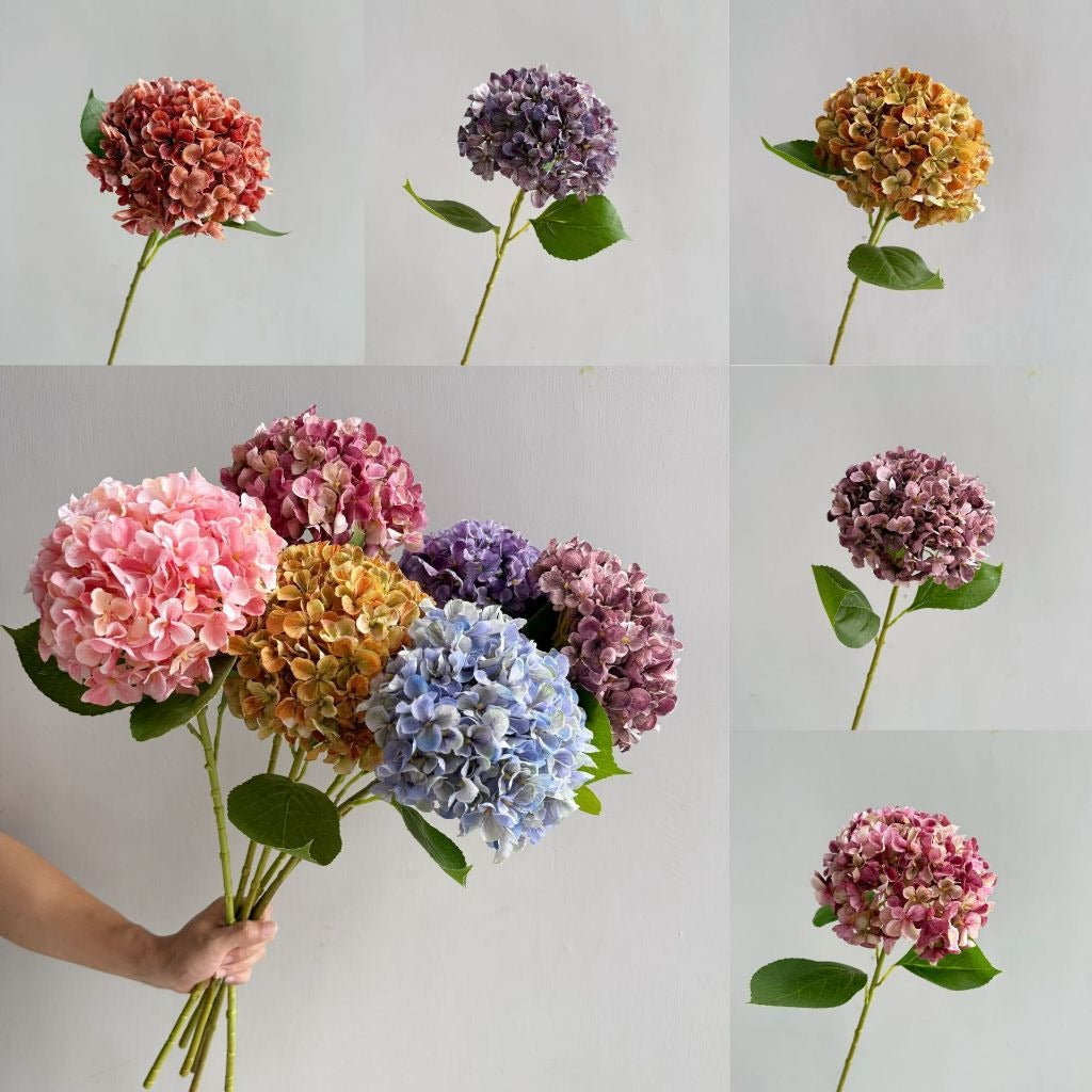 3D Printed Premium Silk Hydrangea Flower Stem