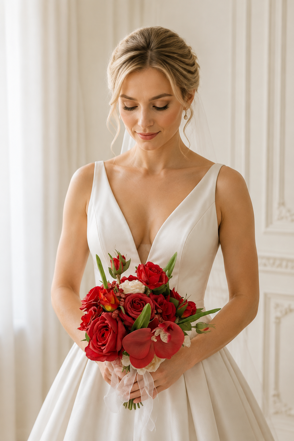 Premium Burgundy & Dark Red Bridal Bouquet Collection | Luxury Handmade Silk Rose Wedding Flowers (Multi-Style Deep Red Series)- Part 2