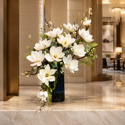 Real-Touch White Magnolia Arrangement