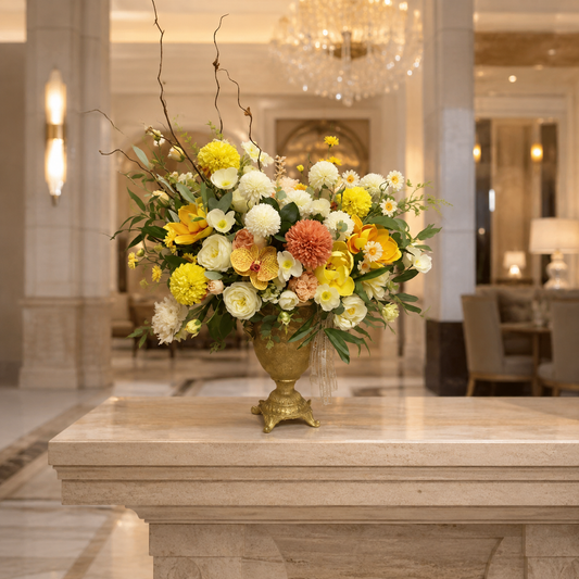 Modern Luxury Silk Floral Ceramic Vase Collection