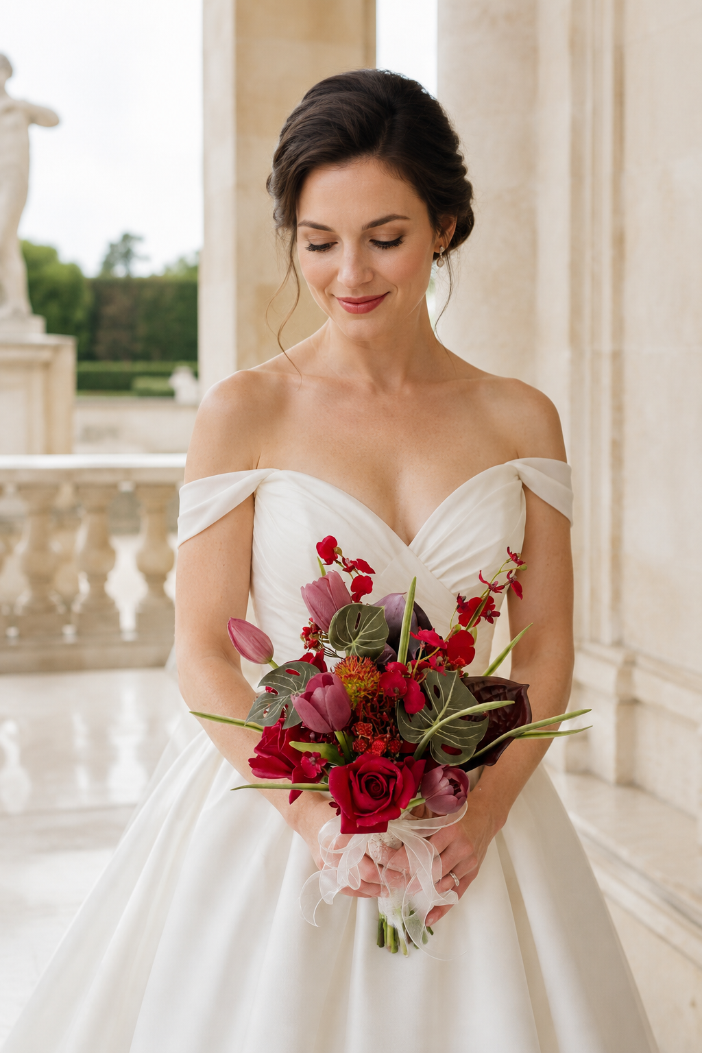 Premium Burgundy & Dark Red Bridal Bouquet Collection | Luxury Handmade Silk Rose Wedding Flowers (Multi-Style Deep Red Series)- Part 2