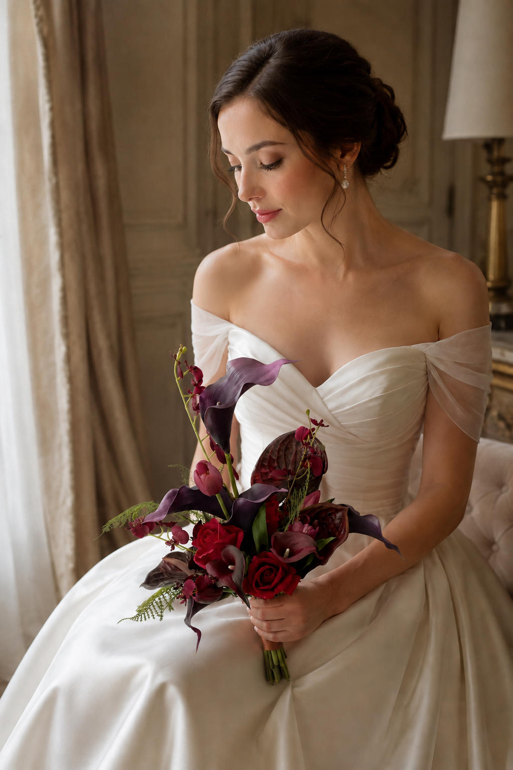 Premium Burgundy & Dark Red Bridal Bouquet Collection | Luxury Handmade Silk Rose Wedding Flowers (Multi-Style Deep Red Series)- Part 2