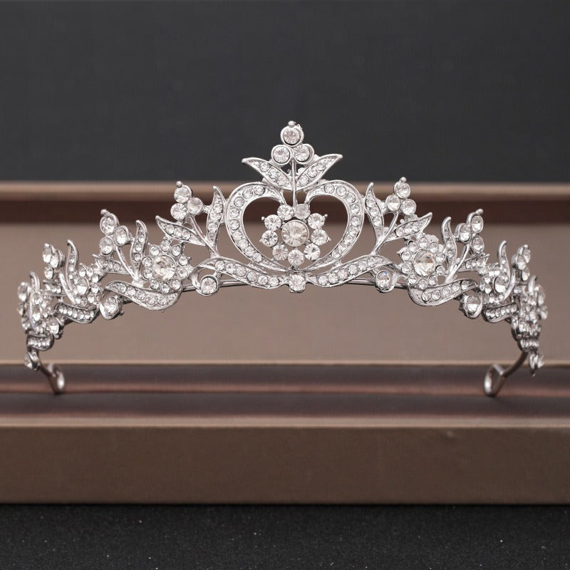 Elegant Pearl & Quartz Crystal Rhinestone Bridal Tiara Crown Collection