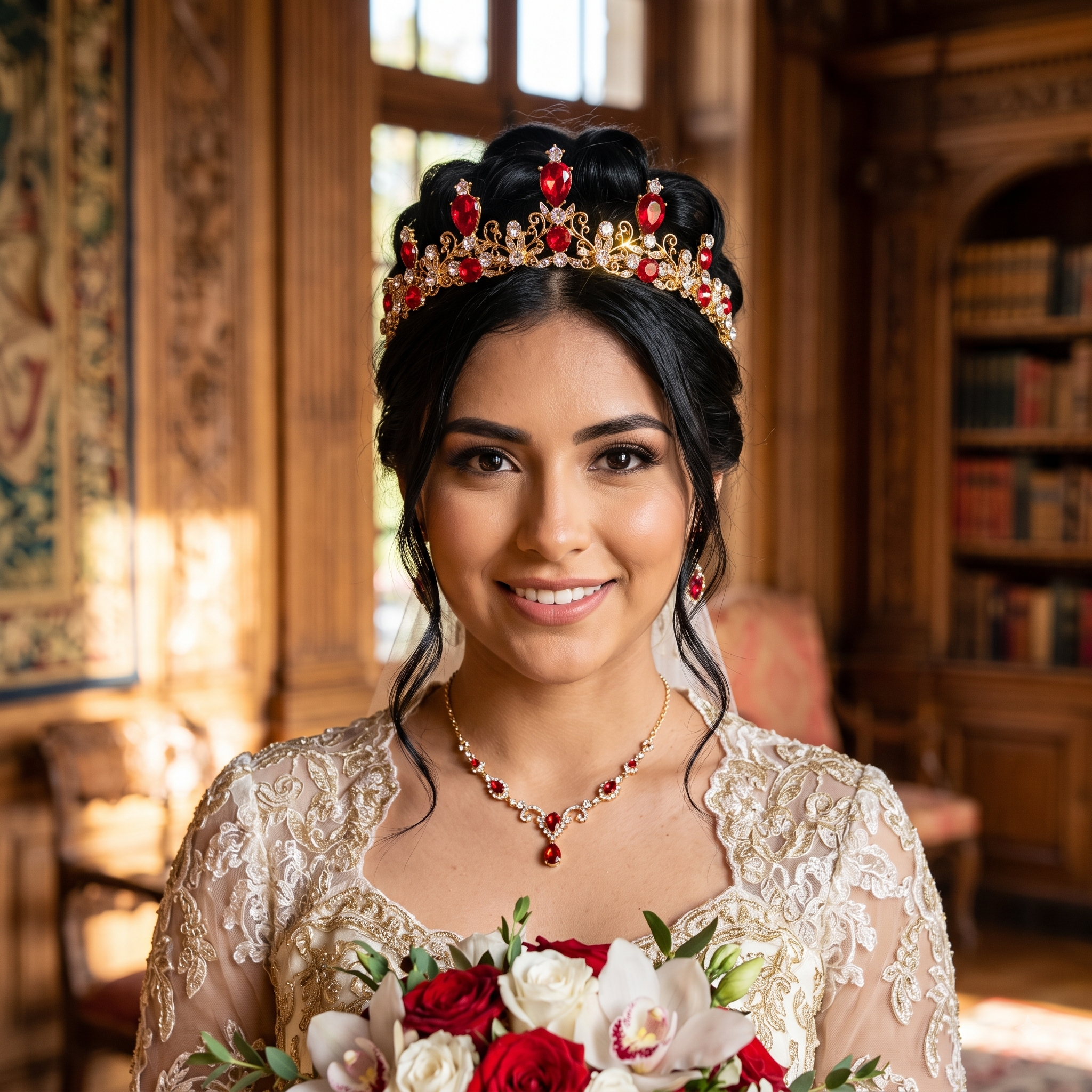 Exquisite Alloy & Rhinestone Bridal Tiara Crown