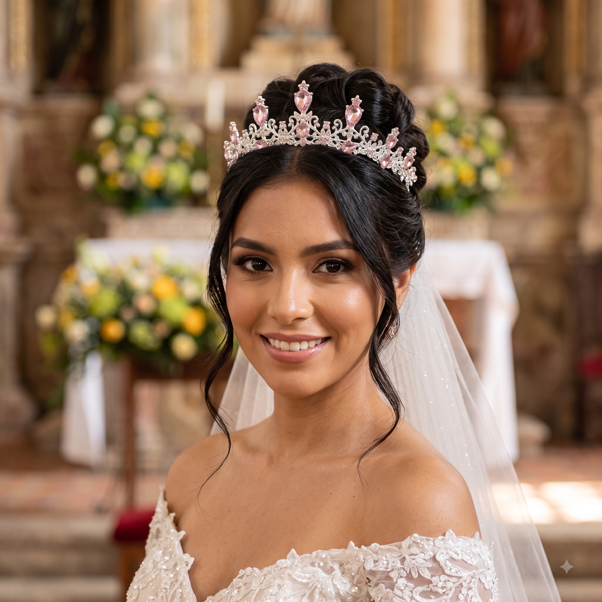 Exquisite Alloy & Rhinestone Bridal Tiara Crown