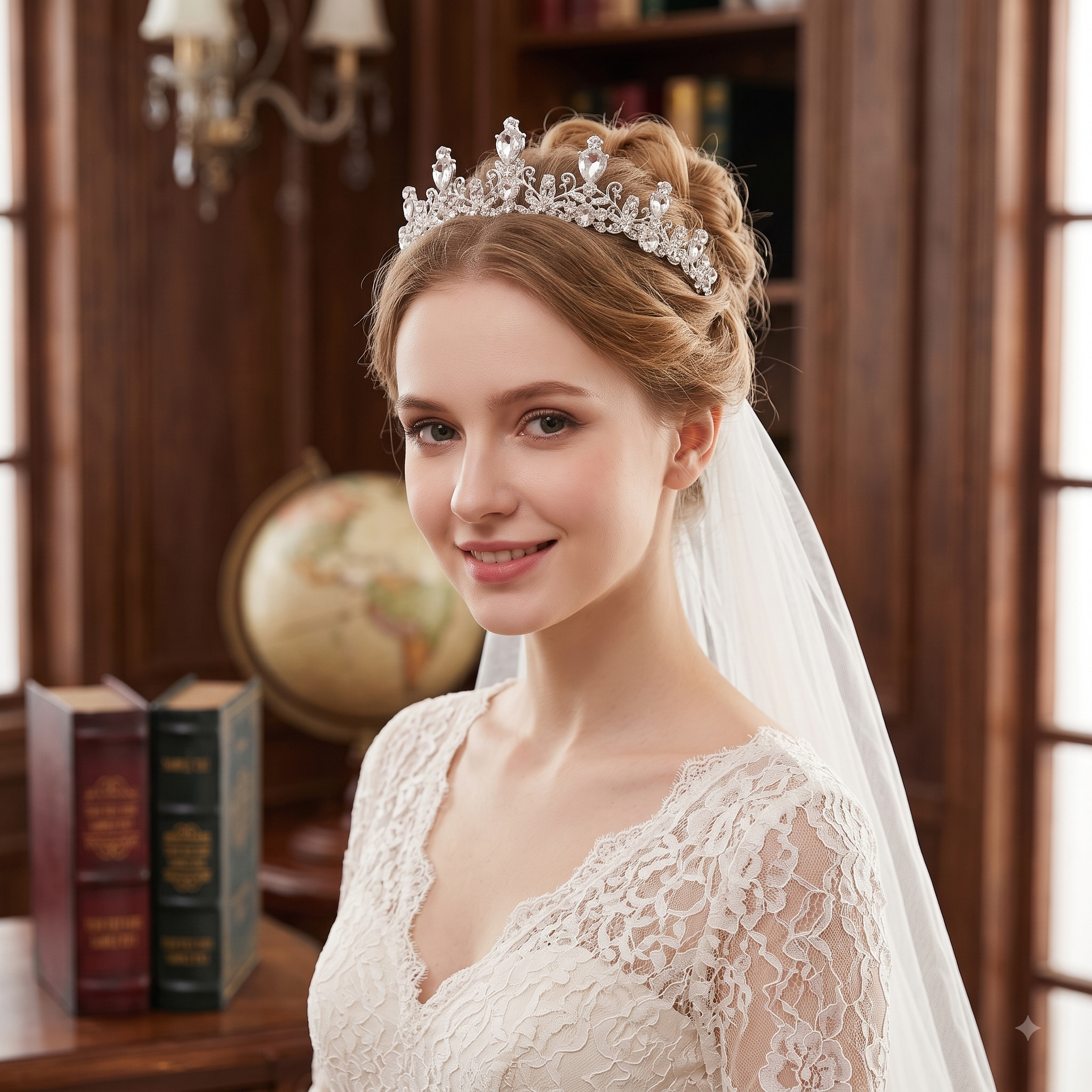 Exquisite Alloy & Rhinestone Bridal Tiara Crown