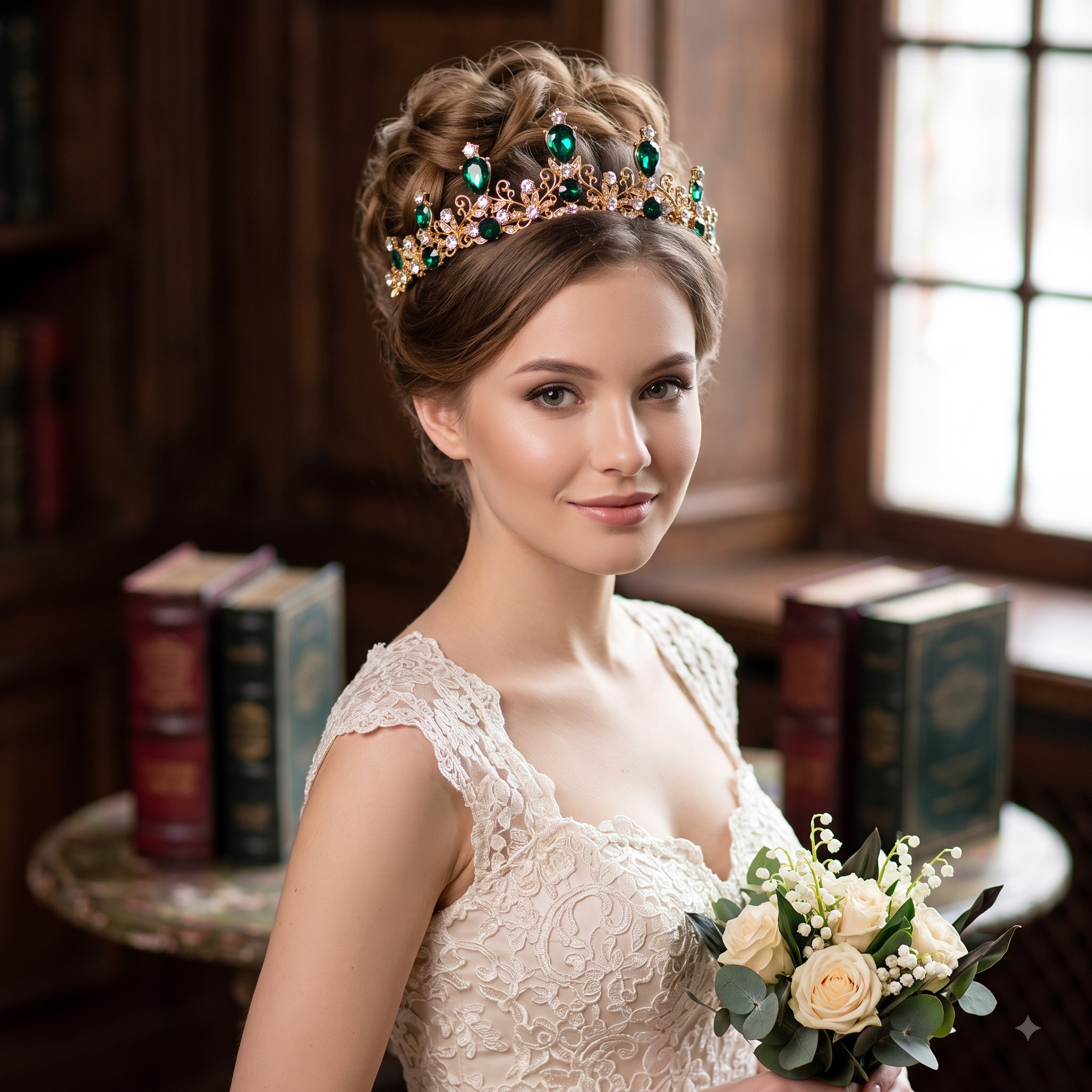 Exquisite Alloy & Rhinestone Bridal Tiara Crown