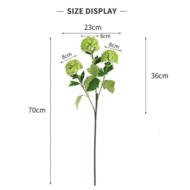 Real-Touch 3-Head Silk Hydrangea Flower Spray
