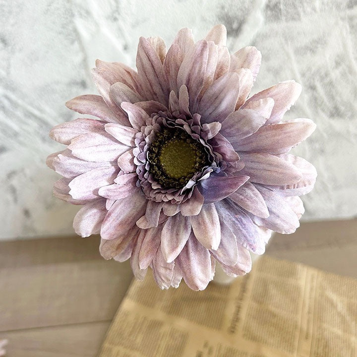 Large Vintage Gerbera Daisy Silk Flower Stem