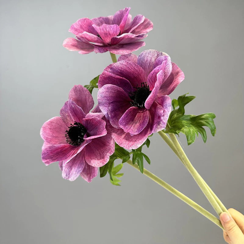 Lifelike Silk Anemone Flower Stem | EternalBloom