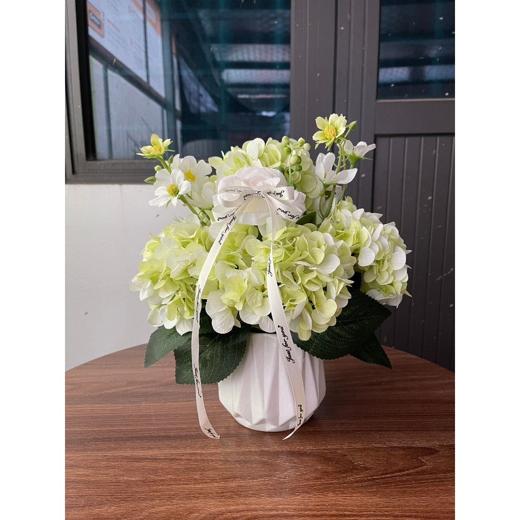 Mini Pre-Assembled Silk Floral Arrangement in Ceramic Vase |  EternalBloom