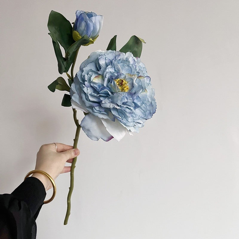 Jumbo 28-Layer Silk Peony Branch with Bud